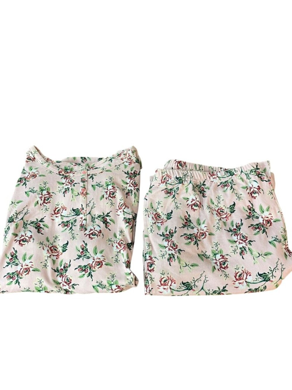 Charter Club Intimates 2 Piece Floral Pajama Set Pink Sz XL Cottage